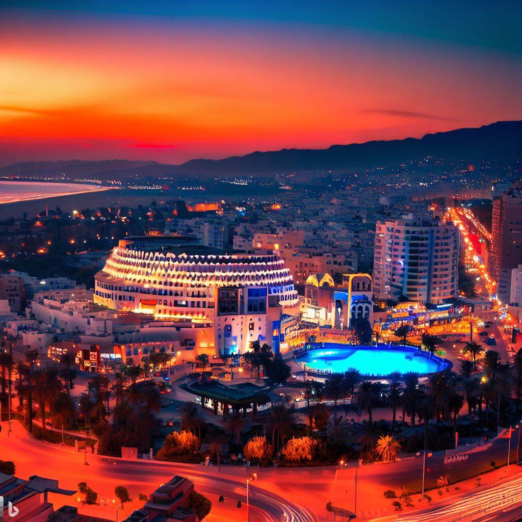 Red eye flight Agadir skyline